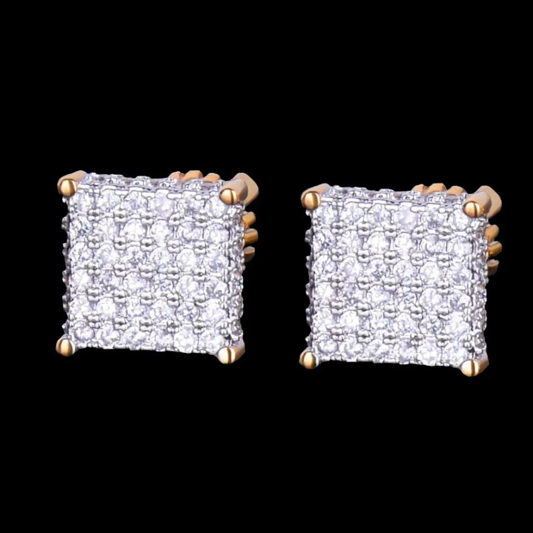 8MM Tennis Iced Out Stud Earrings - Cartice™LuxuryJewelryGoldSilverWatchBraceletNecklaceChainIced-outCubanMoissaniteTarnish-freeStainlessDurablePremiumShinePlatedStatementDiamondAffordable