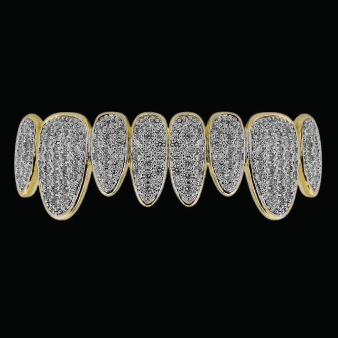 Punk Teeth Caps Iced Out Grillz - Cartice™LuxuryJewelryGoldSilverWatchBraceletNecklaceChainIced-outCubanMoissaniteTarnish-freeStainlessDurablePremiumShinePlatedStatementDiamondAffordable