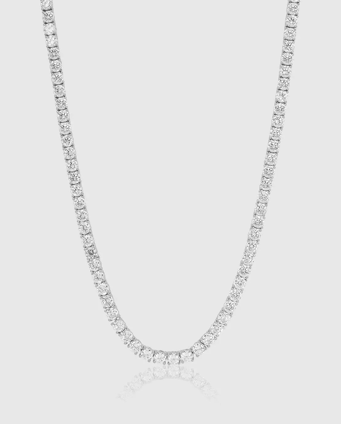 5mm Tennis Chain - White Gold - Cartice™LuxuryJewelryGoldSilverWatchBraceletNecklaceChainIced-outCubanMoissaniteTarnish-freeStainlessDurablePremiumShinePlatedStatementDiamondAffordable
