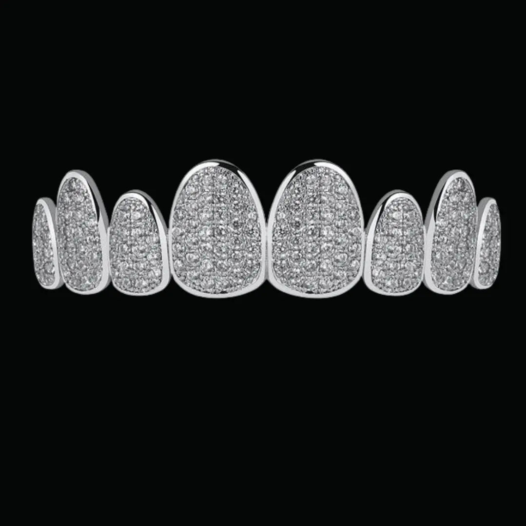 Punk Teeth Caps Iced Out Grillz - Cartice™LuxuryJewelryGoldSilverWatchBraceletNecklaceChainIced-outCubanMoissaniteTarnish-freeStainlessDurablePremiumShinePlatedStatementDiamondAffordable