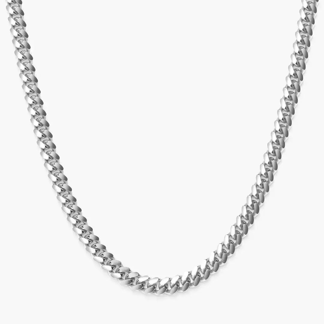 5mm Miami Cuban Link Chain - White Gold - Cartice™LuxuryJewelryGoldSilverWatchBraceletNecklaceChainIced-outCubanMoissaniteTarnish-freeStainlessDurablePremiumShinePlatedStatementDiamondAffordable