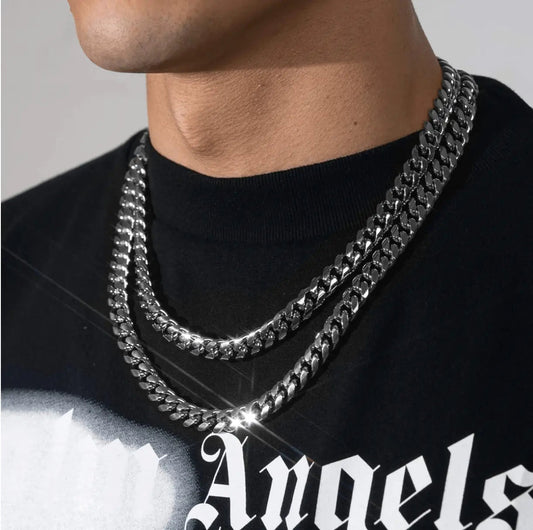 10MM CUBAN CHAIN - WHITE GOLD - Cartice™LuxuryJewelryGoldSilverWatchBraceletNecklaceChainIced-outCubanMoissaniteTarnish-freeStainlessDurablePremiumShinePlatedStatementDiamondAffordable