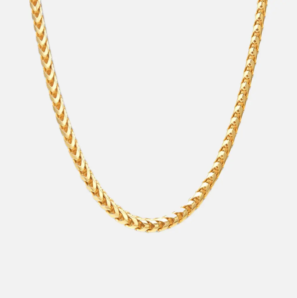Franco Chain - Gold - Cartice™LuxuryJewelryGoldSilverWatchBraceletNecklaceChainIced-outCubanMoissaniteTarnish-freeStainlessDurablePremiumShinePlatedStatementDiamondAffordable