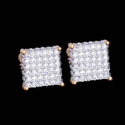 8MM Tennis Iced Out Stud Earrings - Cartice™LuxuryJewelryGoldSilverWatchBraceletNecklaceChainIced-outCubanMoissaniteTarnish-freeStainlessDurablePremiumShinePlatedStatementDiamondAffordable