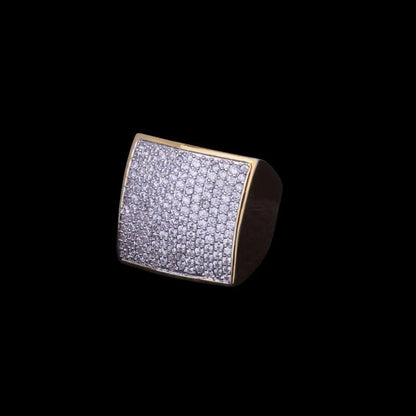 Oval Square Iced Out Ring - Cartice™LuxuryJewelryGoldSilverWatchBraceletNecklaceChainIced-outCubanMoissaniteTarnish-freeStainlessDurablePremiumShinePlatedStatementDiamondAffordable