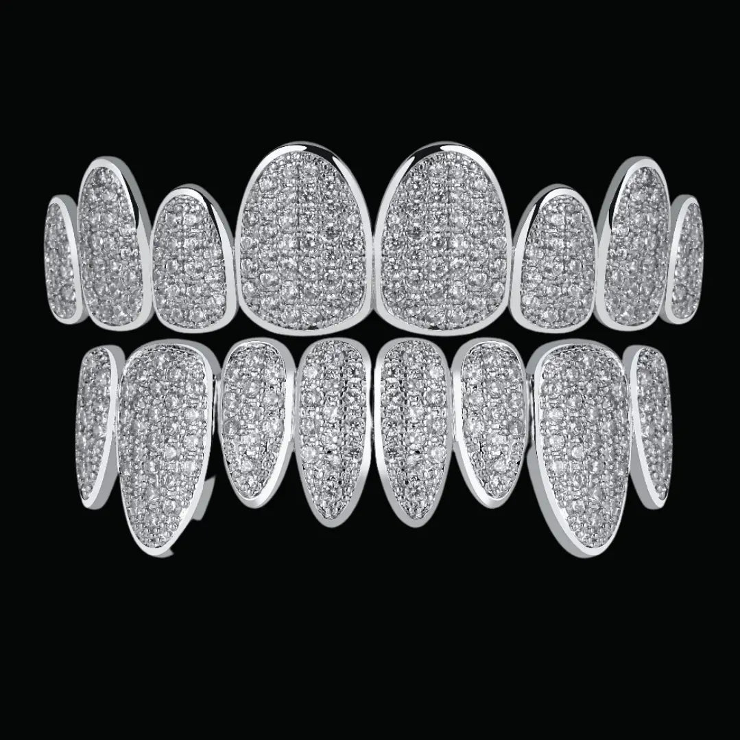 Punk Teeth Caps Iced Out Grillz - Cartice™LuxuryJewelryGoldSilverWatchBraceletNecklaceChainIced-outCubanMoissaniteTarnish-freeStainlessDurablePremiumShinePlatedStatementDiamondAffordable