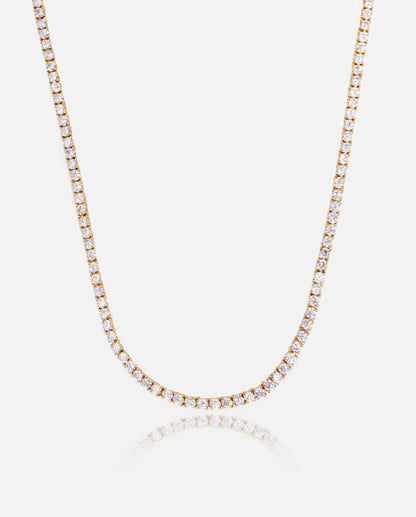 3mm Tennis Chain - Gold - Cartice™LuxuryJewelryGoldSilverWatchBraceletNecklaceChainIced-outCubanMoissaniteTarnish-freeStainlessDurablePremiumShinePlatedStatementDiamondAffordable