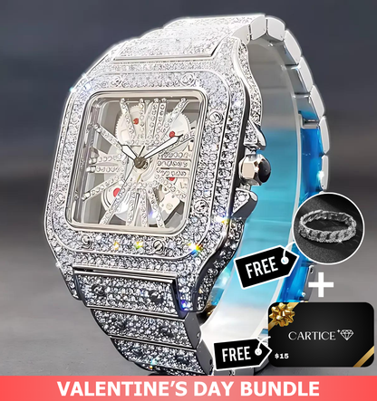 Skeleton Iced Out Watch