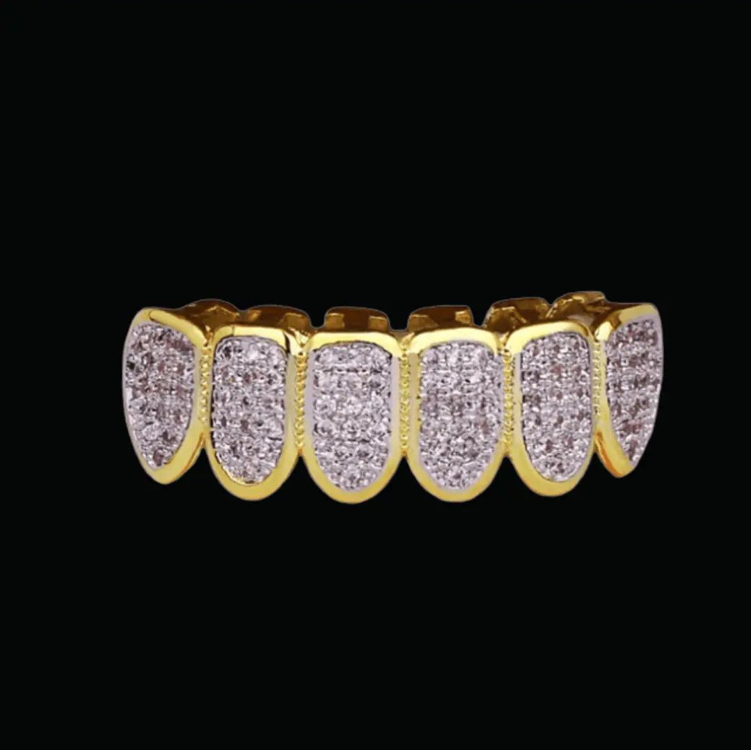 Micro Pave Fuchsia Iced Out Grillz - Cartice™LuxuryJewelryGoldSilverWatchBraceletNecklaceChainIced-outCubanMoissaniteTarnish-freeStainlessDurablePremiumShinePlatedStatementDiamondAffordable