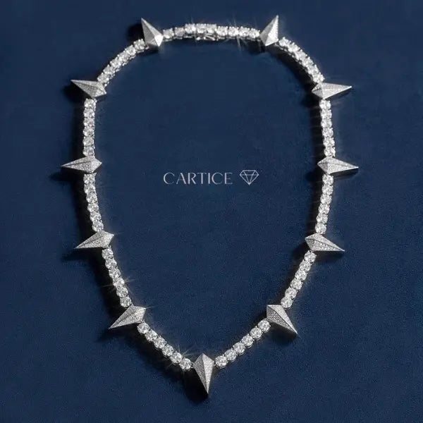 Thorn Moissanite Tennis Chain - Gold Vermeil Cartice-jewelry