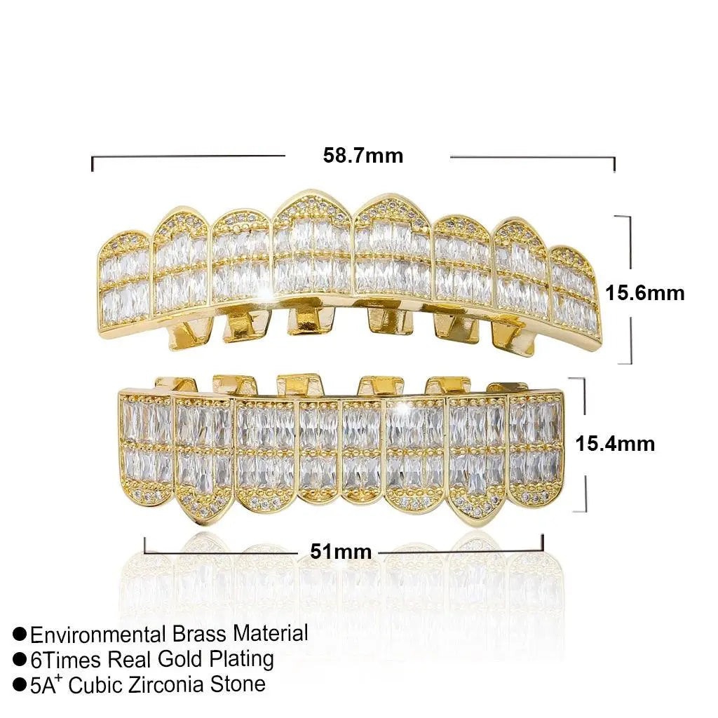 Punk Teeth Iced Out Grillz - Cartice™LuxuryJewelryGoldSilverWatchBraceletNecklaceChainIced-outCubanMoissaniteTarnish-freeStainlessDurablePremiumShinePlatedStatementDiamondAffordable