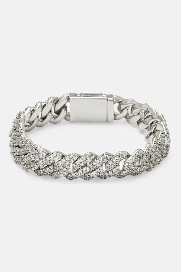 DIAMOND PRONG CUBAN BRACELET 8MM