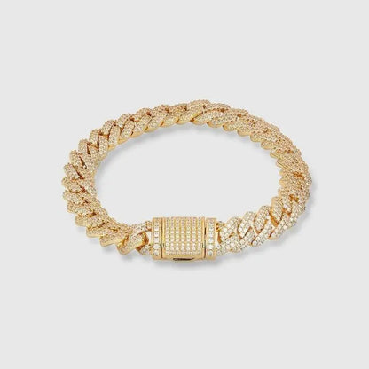 DIAMOND PRONG CUBAN BRACELET 8MM
