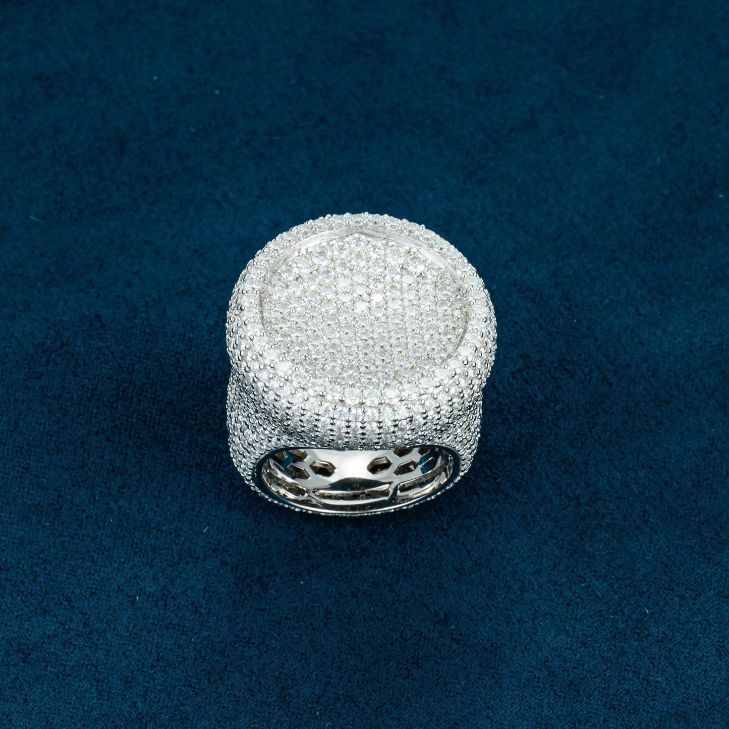 Moissanite Perfect Square Signet Ring - Vermeil Gold Cartice-jewelry